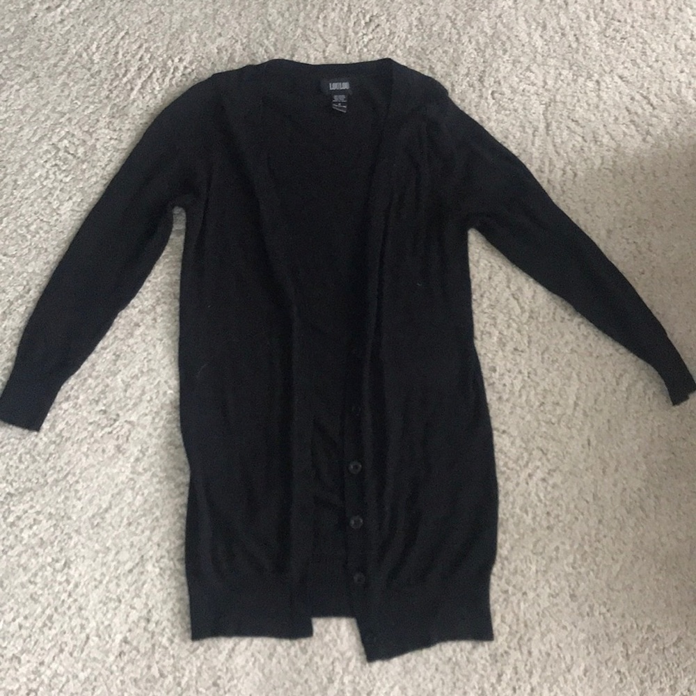 Black cardigan
